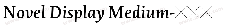 Novel Display Medium字体转换
